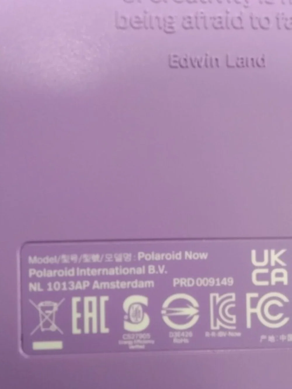 Polaroid Pastel Pink and Lavender Instant Camera with Rainbow Accent